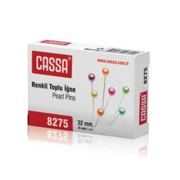 CASSA 8275 RENKLİ BAŞLI TOPLU İĞNE 32mm ürün görseli 1