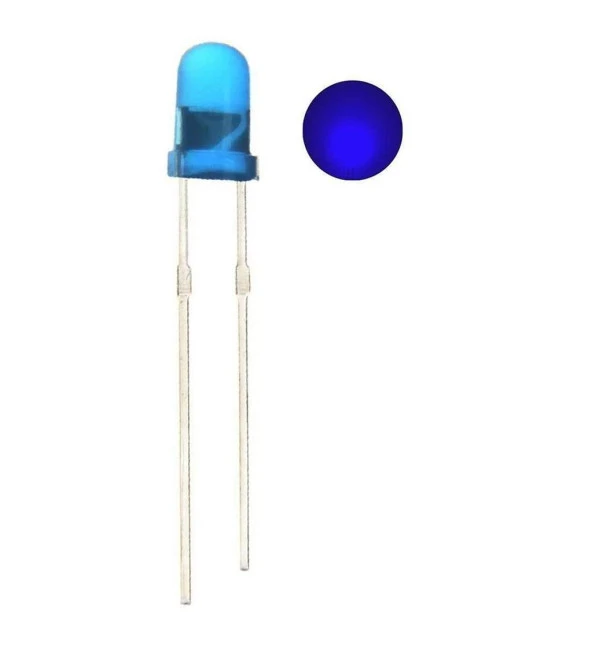 3mm Mavi Led Paketi - 10 Adet - Resim 3