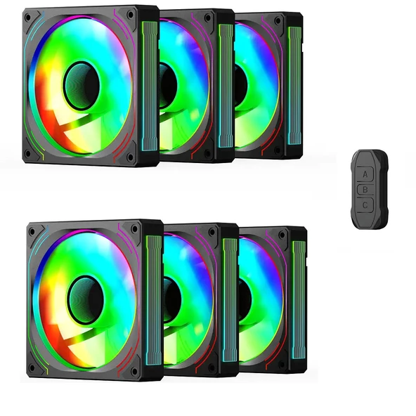GamePower Glacia 120 Infinity ARGB 6`Lı Fan Seti + Hub Kit ürün görseli 1