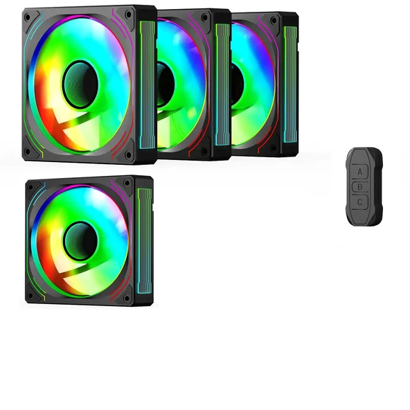 GamePower Glacia 120 Infinity ARGB 4`Lü Fan Seti + Hub Kit ürün görseli 1
