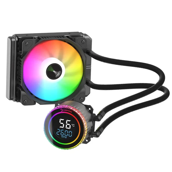 GamePower Skadi Round 120 ARGB 120mm Sıvı İşlemci Soğutucu AM5 ve LGA1700 Uyumlu ürün görseli 1