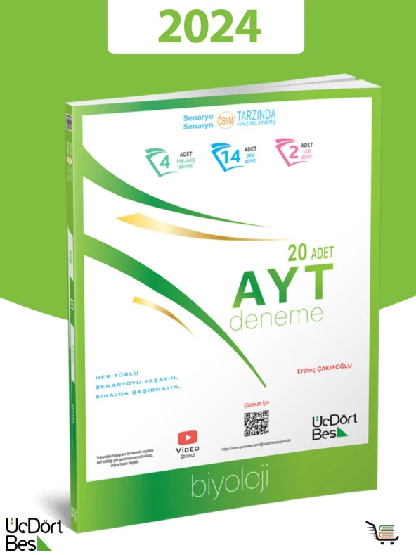 345-2024 Model 20'li AYT Biyoloji Denemesi ürün görseli 1