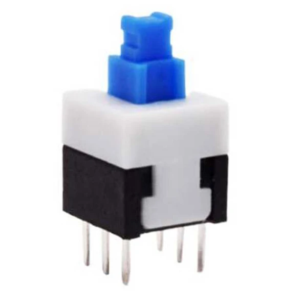 IC-197 6 Pinli Kalıcı Push Buton Kare Yaylı 7x7mm(10 Adet) ürün görseli 1
