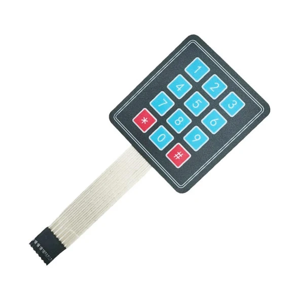 3x4 Membran Tuş Takımı Keypad(12 Buton) ürün görseli 1