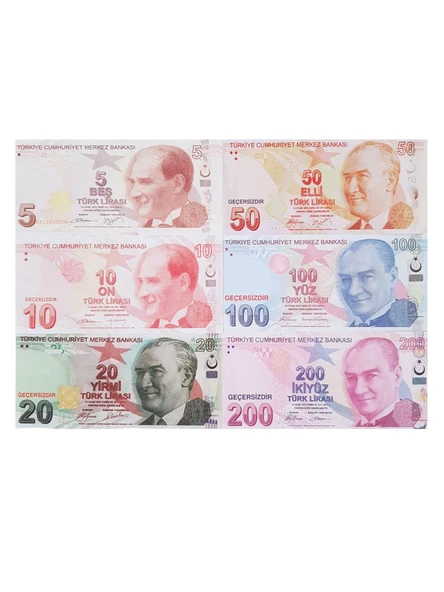 100 Adet Geçersiz Para Parti Şaka Düğün Parası Karışık Türk Lirası ürün görseli 1