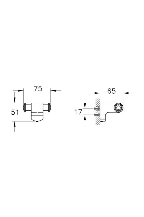 Base 700 A44073 Ikili Askı, Krom - Resim 2