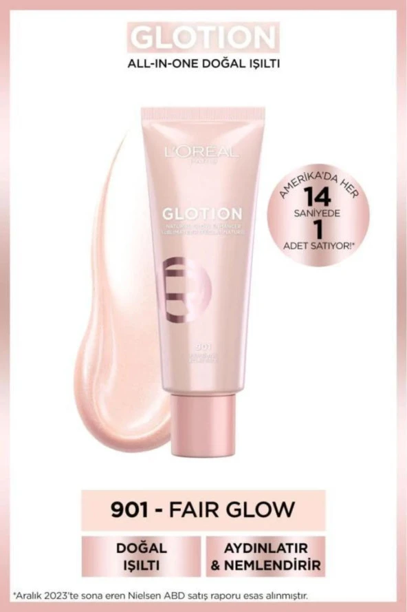 Loreal Paris Glotion All-In-One Doğal Işıltı 901 - Fair Glow 40 ml ürün görseli 1