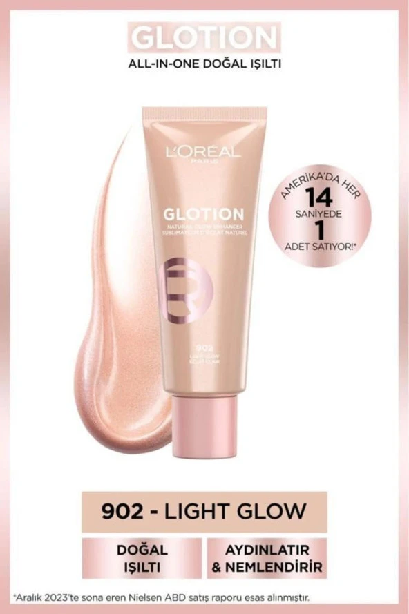 Loreal Paris Glotion All-In-One Doğal Işıltı 902 - Light Glow 40 ml ürün görseli 1
