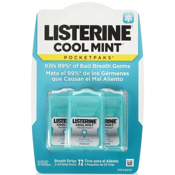 Listerine Cool Mint Nefes Tazeleyici Strip 72li Paket ürün görseli 1