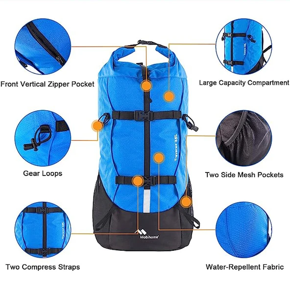 Mobihome Hiking Sırt Çantası 35 Litre - Resim 9