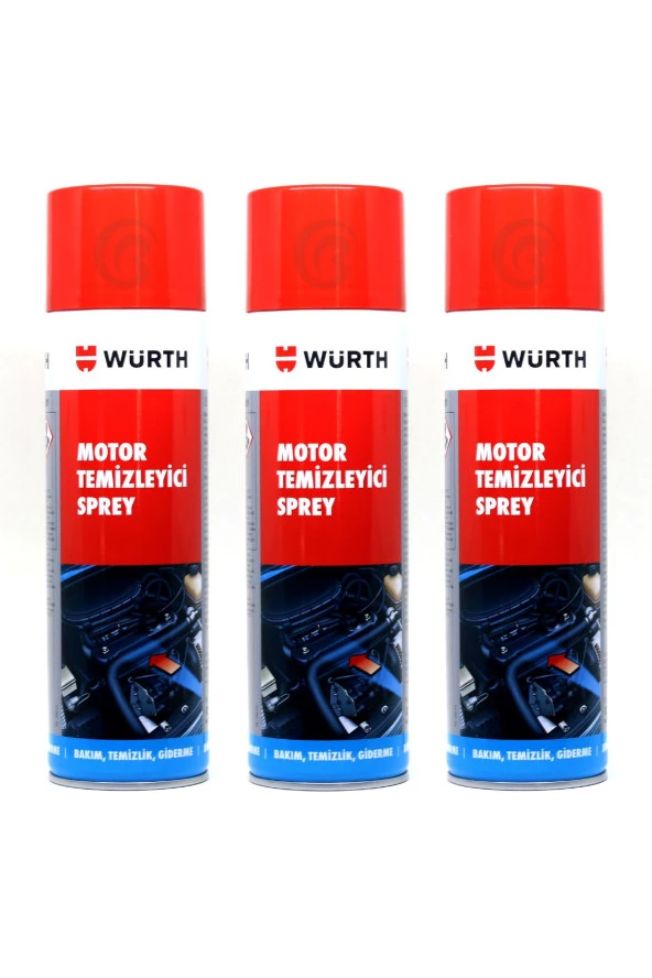 Würth 3x Motor Temizleyici Sprey 500 ml (SU GEREKMEZ) ürün görseli 1