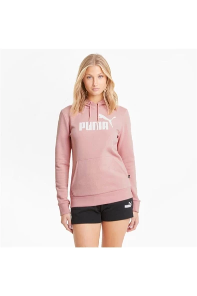 Puma Ess Cropped Logo Hoodie - Kadın Pembe Sweatshirt - 586791 80 ürün görseli 1