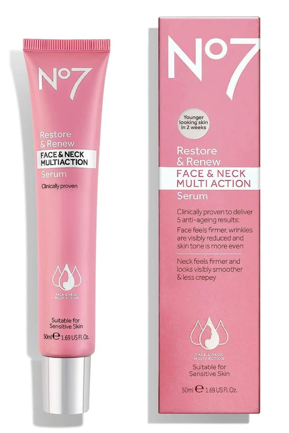 No7 Restore & Renew Multi Action Yüz ve Boyun Serumu 30ML ürün görseli 1