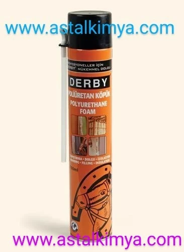 16 ADET,  DERBY MARKA 750 ML.P.U SPREY KÖPÜK , 600 GR NET.. YENİ ÜRÜN ürün görseli 1