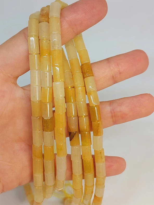 Akik Taşı Silindir Kesim 5.5x7.5mm Dizi (49308) ürün görseli 1