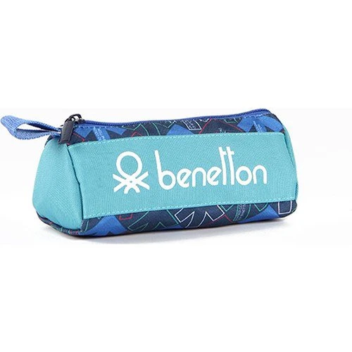 United Colors of Benetton Tek Bölmeli  Mavi Yön Desenli Kalem Çantası 03728 ürün görseli 1