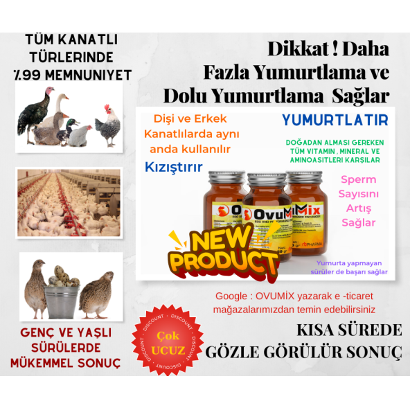 TAVUKLARINIZ YUMURTLAMIYOR MU ? ürün görseli 1