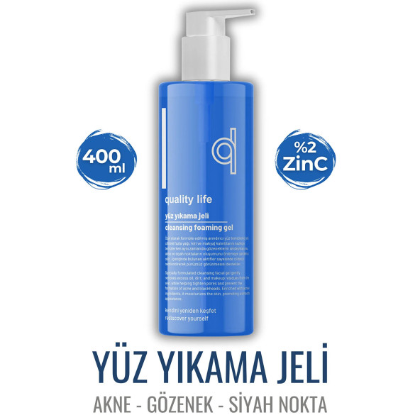 Yüz Yıkama Jeli 400 ML Yağlı Karma Ciltler İçin  Siyah Nokta   Makyaj Temizleme ürün görseli 1