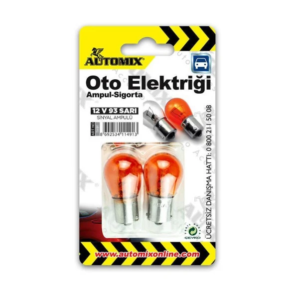Automix Sinyal Ampulü 12v/93 2li Paket ürün görseli 1