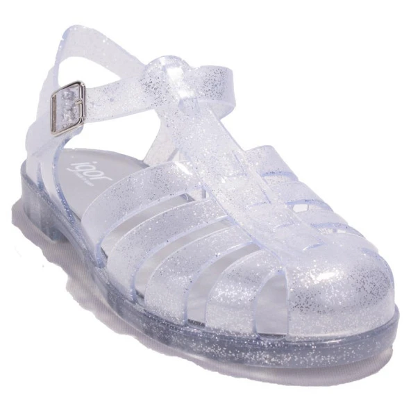 Igor S10262CN Bıarrıtz Glitter Beyaz Ortopedik Günlük Kadın Sandalet ürün görseli 1