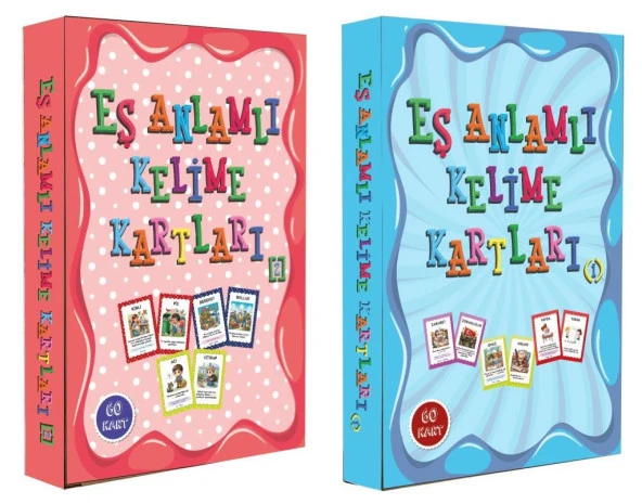 Eş Anlamlı Kelime Kartları 2 Kutu Set (120 Kart) ürün görseli 1
