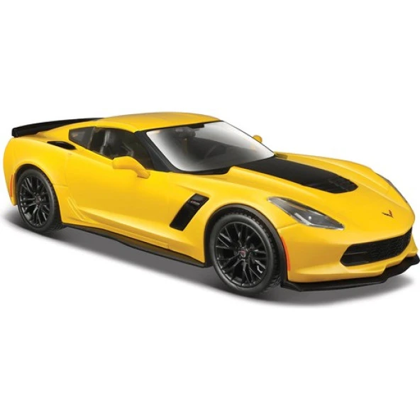 Maisto 1/24 2015 Model Corvette Z06 Sarı Model Araba ürün görseli 1