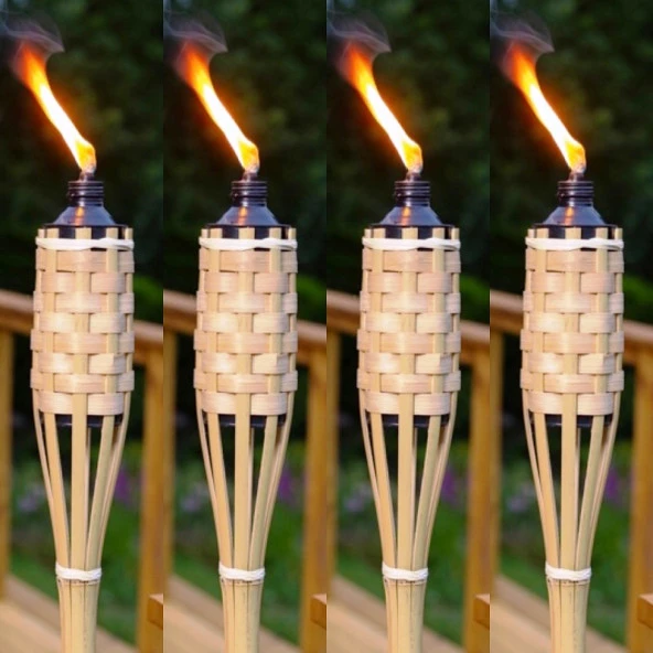 10 PCS 90 CM BAMBOO TORCH 10 ADET VIP 90 CM BAMBU MEŞALE BAHÇE AYDINLATMA KIR DÜĞÜNÜ KORTEJ IŞIKLARI ürün görseli 1