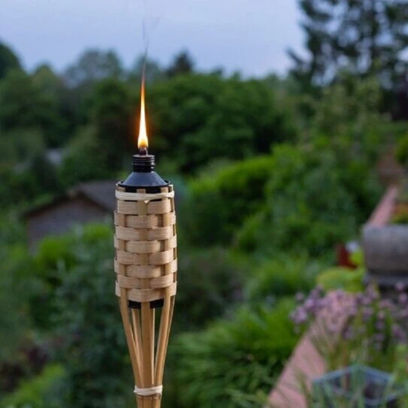 3 PCS 90 CM BAMBOO TORCH 3 ADET 90 CM BAMBU MEŞALE BAHÇE AYDINLATMA IŞIĞI KIR DÜĞÜNÜ KORTEJ IŞIKLARI ürün görseli 1