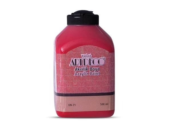 Artdeco Akrilik Boya 500ml Çilek Kırmızı 3675 ürün görseli 1