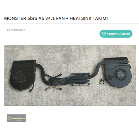 MONSTER abra A5 v4.1 FAN + HEATSİNK TAKIMI ürün görseli 1