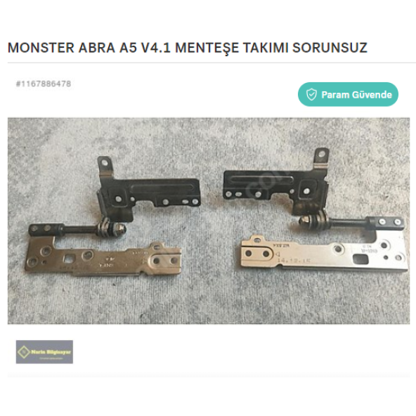 MONSTER ABRA A5 V4.1 MENTEŞE TAKIMI SORUNSUZ ürün görseli 1