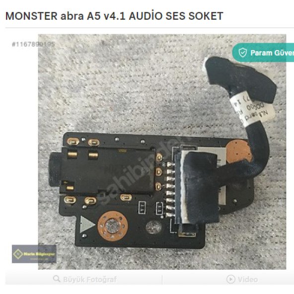 MONSTER abra A5 v4.1 AUDİO SES SOKET ürün görseli 1