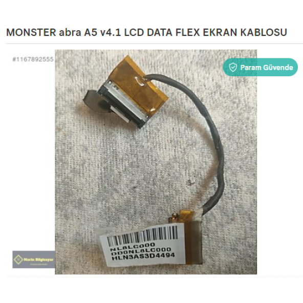 MONSTER abra A5 v4.1 LCD DATA FLEX EKRAN KABLOSU ürün görseli 1