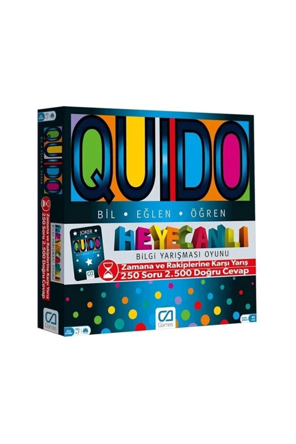 Ca Games Eğitici Quido Board Game Heyecanlı Bilgi Yarışması Kutu Oyunu ürün görseli 1