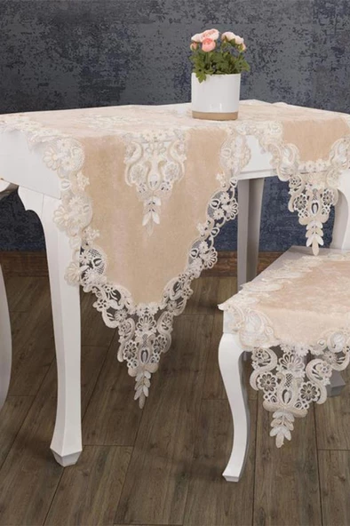 Neslihan Kadife Salon Takımı 5 Parça - Resim 6