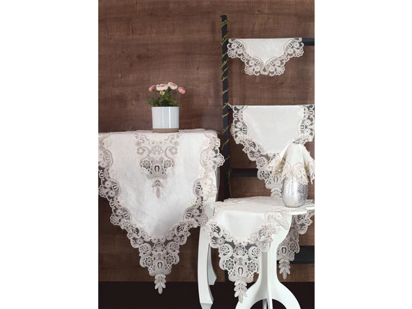 Neslihan Kadife Salon Takımı 5 Parça - Resim 5