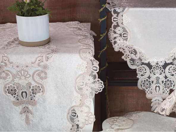 Neslihan Kadife Salon Takımı 5 Parça - Resim 4