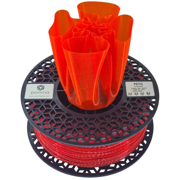Porima  PETG TRANSPARAN 1.75mm Neon Turuncu Filament 1 Kg ürün görseli 1