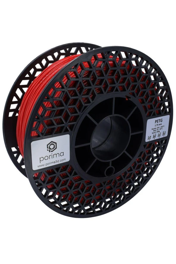 Porima PETG 1.75mm Kırmızı  RAL3020 Filament 1 Kg ürün görseli 1