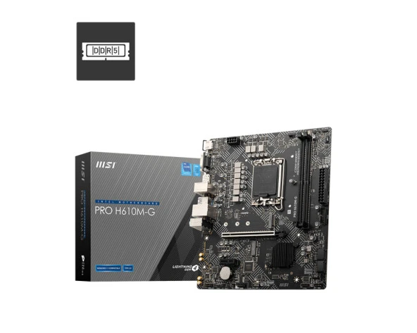 MSI PRO H610M-G DDR5 5600MHZ MATX 1700 ürün görseli 1