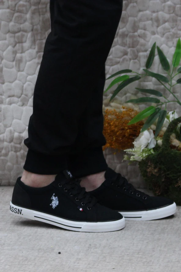 U.S. Polo Assn. Teo Tex Siyah Orijinal Ürün Sneaker Keten Erkek Ayakkabı ürün görseli 1