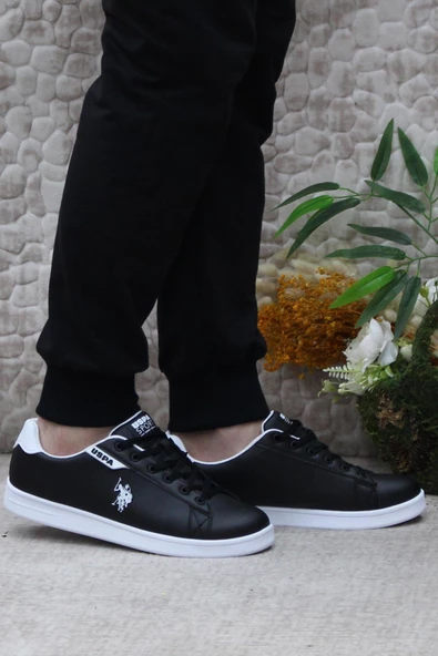 U.S. Polo Assn. Costa Siyah Beyaz Orijinal Ürün Sneaker Erkek Ayakkabı ürün görseli 1