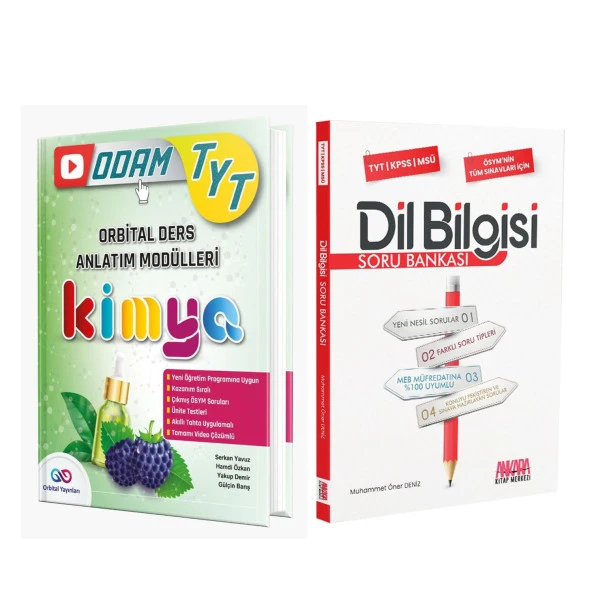 Orbital TYT Kimya Konu ve AKM Dil Bilgisi Soru Bankası Seti 2 Kitap ürün görseli 1