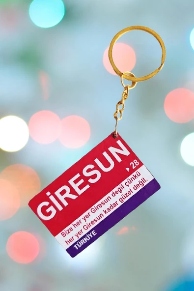 Giresun Şehir Temalı Ahşap Anahtarlık,Çanta,Elbise Süsü ürün görseli 1