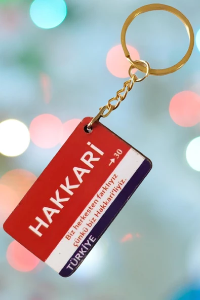 Hakkari Şehir Temalı Ahşap Anahtarlık,Çanta,Elbise Süsü ürün görseli 1