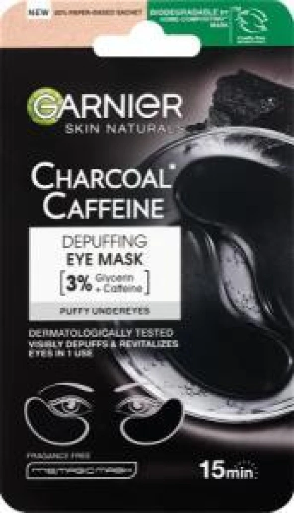 Garnier Skin Naturals Charcoal Caffeine Göz Maskesi - 5 gr ürün görseli 1