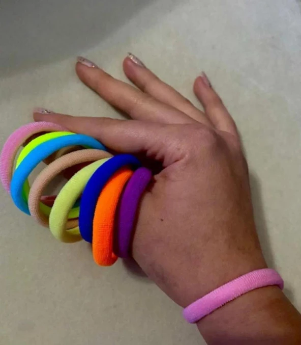 Renkli Lastik Toka 20 Adet - Resim 3