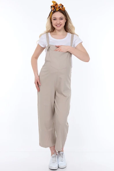 Luvmabelly MYRA6101 - Bej Hamile Salopet ürün görseli 1