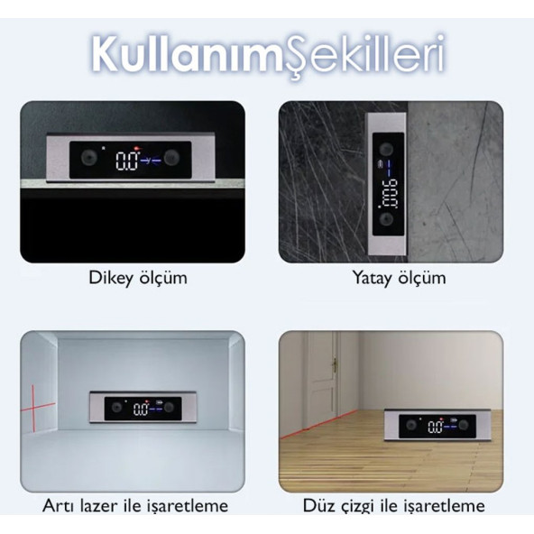 Loyka 5342 Mini Dijital Eğim Ölçer Lazerli ürün görseli 1