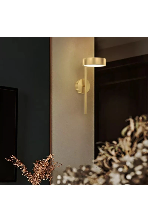 SimaAvize Modern Copper Led Aplik - Resim 3